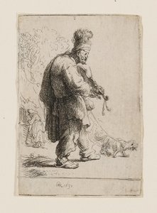 Sokea viulunsoittaja tekijältä Rembrandt van Rijn