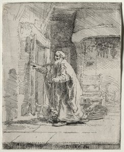 Tobitin sokeus: Isompi levy, 1651. tekijältä Rembrandt van Rijn