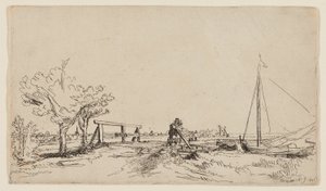 Silta Klein Kostverlorenissa Amstelissa tekijältä Rembrandt van Rijn