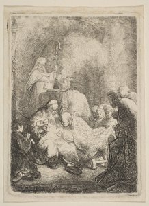 Ympärileikkaus: Pieni lautanen, n. 1630. tekijältä Rembrandt van Rijn