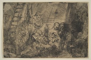 Ympärileikkaus tallissa, 1654. tekijältä Rembrandt van Rijn