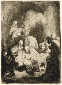 Ympärileikkaus: pieni levy, 1630. tekijältä Rembrandt van Rijn