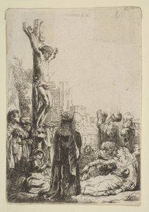 Ristiinnaulitseminen: Pieni lautanen, n. 1635. tekijältä Rembrandt van Rijn