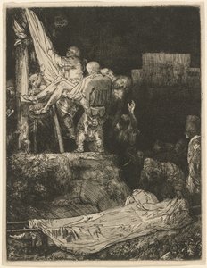 Laskeutuminen ristiltä soihdunvalossa tekijältä Rembrandt van Rijn