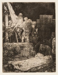 Laskeutuminen ristiltä soihdunvalossa tekijältä Rembrandt van Rijn