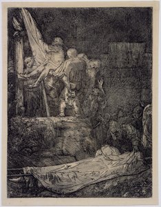 Laskeutuminen ristiltä soihdunvalossa tekijältä Rembrandt van Rijn