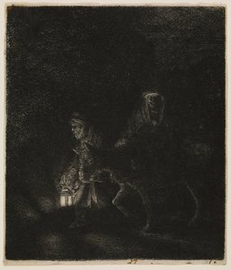 Pako Egyptiin (yöteos) tekijältä Rembrandt van Rijn