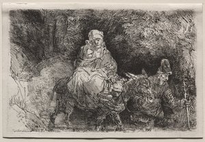 Lento Egyptiin: Puron ylittäminen tekijältä Rembrandt van Rijn