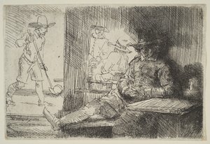 Golf-pelaaja, 1654. tekijältä Rembrandt van Rijn