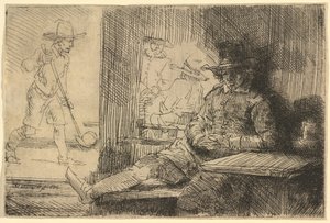 Golfin pelaaja tekijältä Rembrandt van Rijn