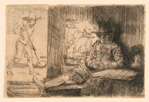 Golfin pelaaja tekijältä Rembrandt van Rijn