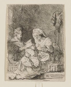Pyhä perhe tekijältä Rembrandt van Rijn