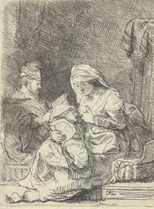 Pyhä perhe, n. 1632. tekijältä Rembrandt van Rijn