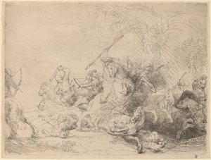 Suuri leijonan metsästys tekijältä Rembrandt van Rijn
