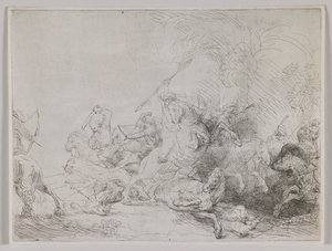 Suuri leijonametsästys tekijältä Rembrandt van Rijn