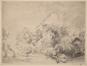 Suuri leijonametsästys tekijältä Rembrandt van Rijn