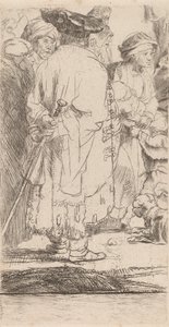 Mies kepinpalasella sadan guldenin vedosta, n. 1649. tekijältä Rembrandt van Rijn