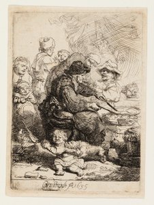 Pannukakkunainen tekijältä Rembrandt van Rijn