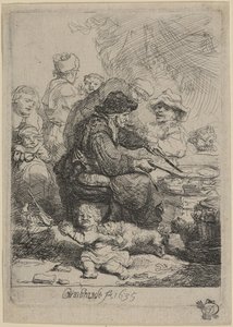 Pannukakkunainen tekijältä Rembrandt van Rijn