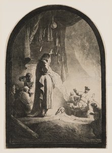 Lazaruksen herättäminen kuolleista tekijältä Rembrandt van Rijn