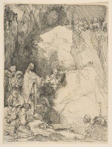 Lasaruksen ylösnousemus, pieni levy, 1642. tekijältä Rembrandt van Rijn