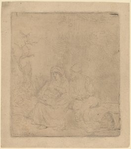 Loput lennossa: kevyesti syövytetty, 1645. tekijältä Rembrandt van Rijn