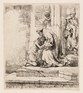Tuhlaajapojan paluu tekijältä Rembrandt van Rijn