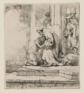 Tuhlaajapoika palaa kotiin tekijältä Rembrandt van Rijn