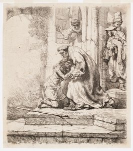 Tuhlaajapoika palaa kotiin tekijältä Rembrandt van Rijn