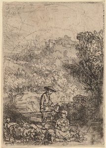 Paimen ja hänen perheensä tekijältä Rembrandt van Rijn