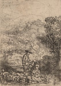 El pastor i la seva família, 1644. finlandès tekijältä Rembrandt van Rijn