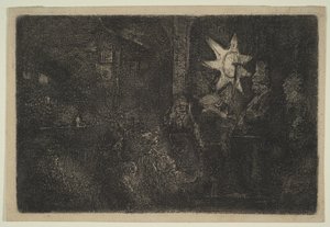 The Star of Kings: A Night Piece, n. 1651. tekijältä Rembrandt van Rijn