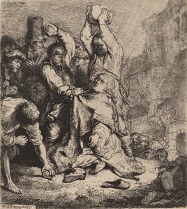 Pyhän Stefanoksen kivittäminen, 1635. tekijältä Rembrandt van Rijn