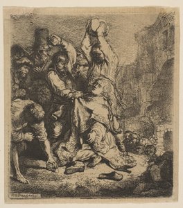 Pyhän Tapanin kivittäminen, 1635. tekijältä Rembrandt van Rijn