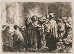 Tribute Money Kunniarahat tekijältä Rembrandt van Rijn