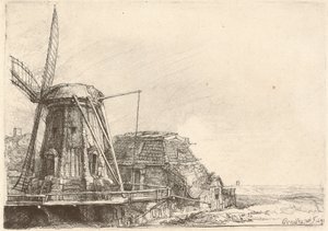 Tuulimylly tekijältä Rembrandt van Rijn