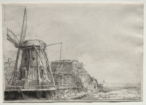 Tuulimylly tekijältä Rembrandt van Rijn