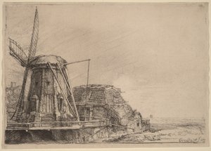 Tuulimylly tekijältä Rembrandt van Rijn