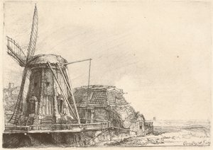 Tuulimylly tekijältä Rembrandt van Rijn