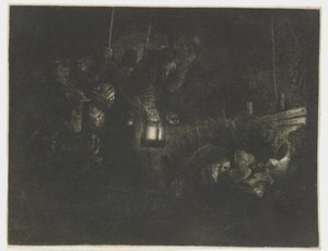 Paimenten palvonta: yöpala tekijältä Rembrandt van Rijn