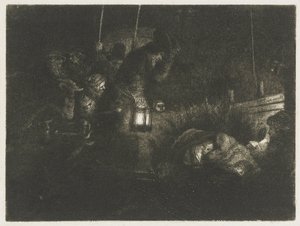 Paimenien kumarrus: yökuva tekijältä Rembrandt van Rijn