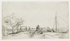 Klein Kostverlorenin silta Amstelissa tekijältä Rembrandt van Rijn