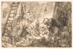 Ympärileikkaus (tallissa) tekijältä Rembrandt van Rijn