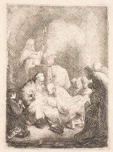 Ympärileikkaus: pieni laatta tekijältä Rembrandt van Rijn