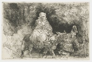 Lento Egyptiin puron yli tekijältä Rembrandt van Rijn