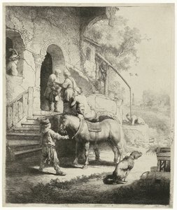Laupias samarialainen tekijältä Rembrandt van Rijn
