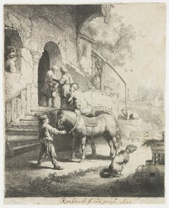 Lahjainen samarialainen tekijältä Rembrandt van Rijn