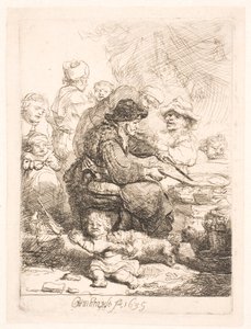 Pannukakkunainen tekijältä Rembrandt van Rijn