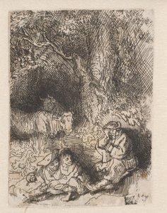 El pastor adormit finlandès tekijältä Rembrandt van Rijn