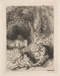 Nukkuva paimen tekijältä Rembrandt van Rijn